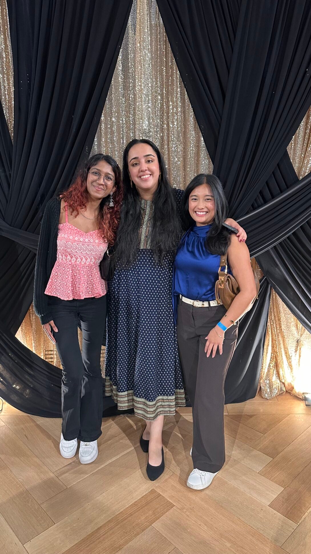 Abby and Eden with Asha Rao (founder of Chicago Kasam)